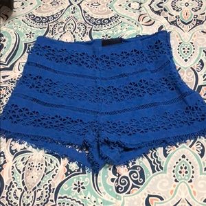 High waisted cute summer blue shorts